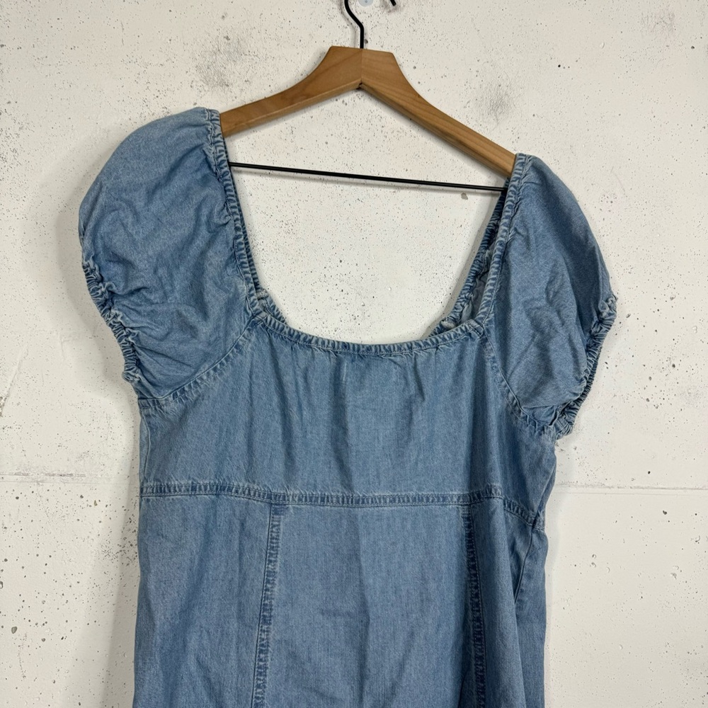 Madewell Denim Margie Cap Sleeve Mini Dress New Size 10 - Picture 9 of 9